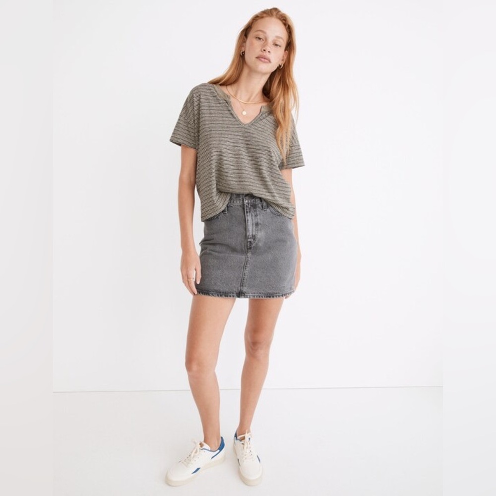 Madewell Denim High-Waist Straight Mini Skirt in Northboro Wash 24